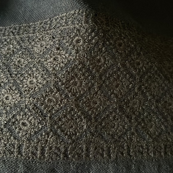 Madewell black sleeveless dress with embroidered top and bottom and designs. 4 - Picture 4 of 10